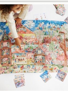 Sarahs Silks NEW Christmas in the Dollhouse Playsilk Seek and Find & I Spy game